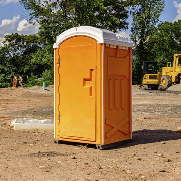 how often are the porta potties cleaned and serviced during a rental period in Villard MN